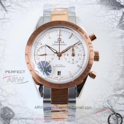 OM Factory Omega Speedmaster Co-Axial Tachymeter Base 1000 Rose Gold Case Swiss 9300 Chronograph 41.5mm Automatic Watch 